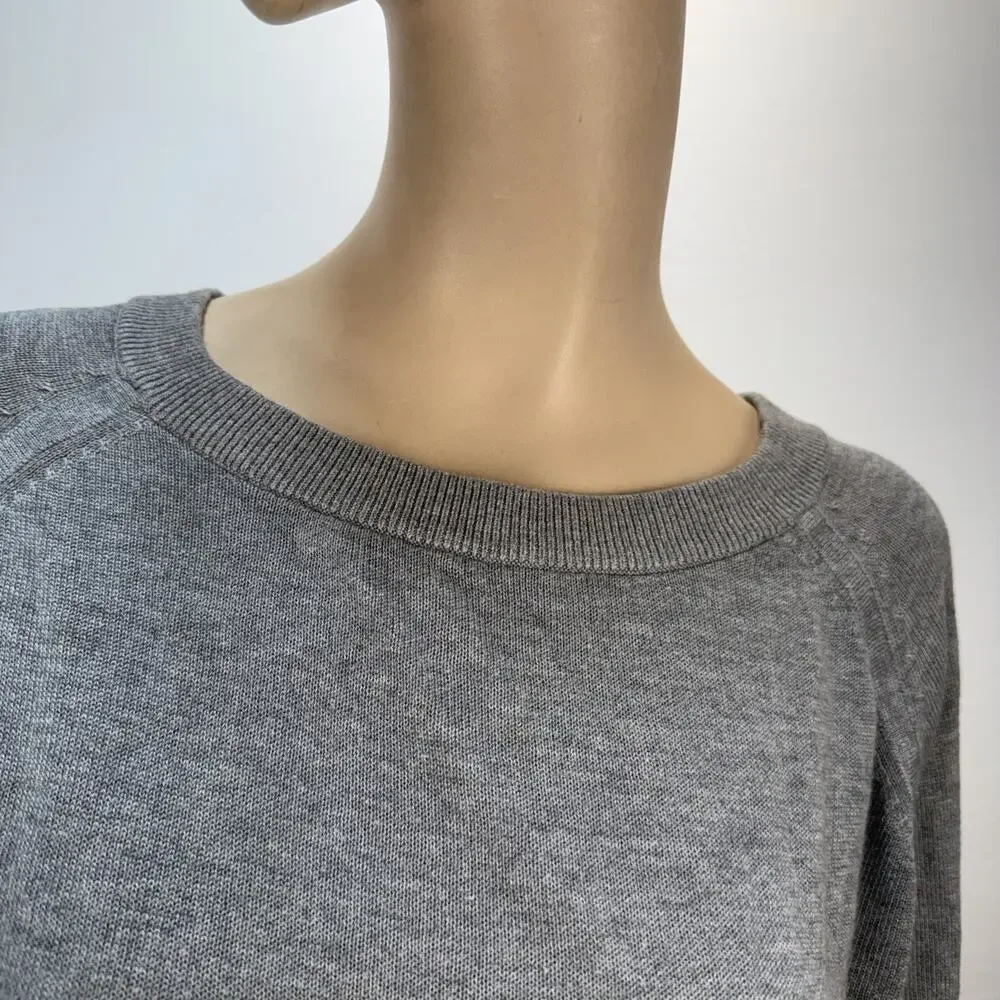 Lululemon Post Savasana Pullover Size 12 Heathered Medium Grey‎ Long Sleeve